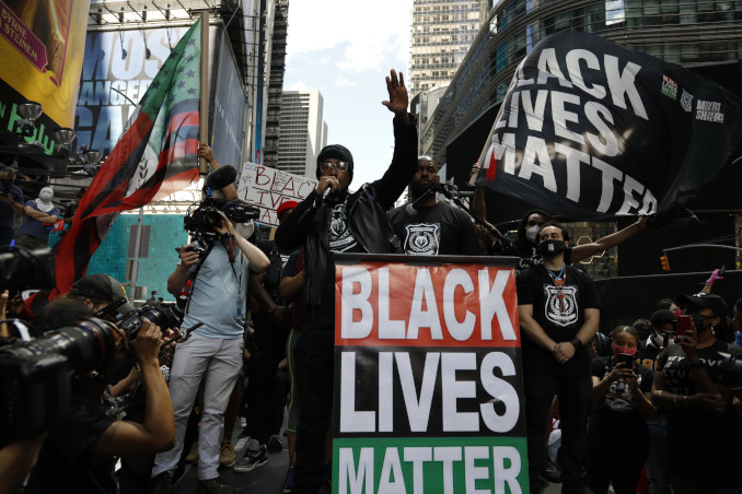 Proteste di Black Lives Matter a New York dopo l'uccisione di George Floyd