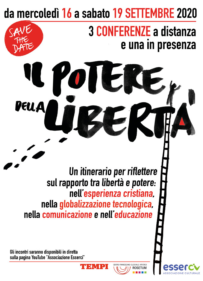 Volantino di invito all'iniziativa dell'Associazione Esserci Il potere della libertà