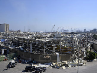 Distruzione a Beirut dopo le esplosioni di martedì 4 agosto nel porto della città