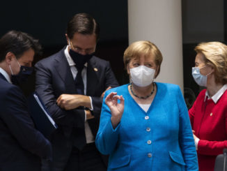 Giuseppe Conte, Mark Rutte, Angela Merkel, Ursula von der Leyen
