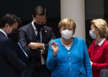 Giuseppe Conte, Mark Rutte, Angela Merkel, Ursula von der Leyen