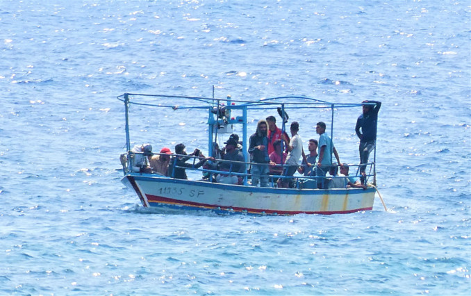 Sbarco di migranti a Lampedusa