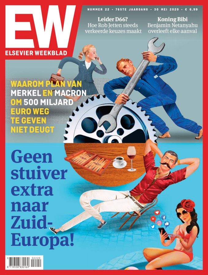 Copertina del settimanale olandese Elsevier Weekblad contro l'Italia