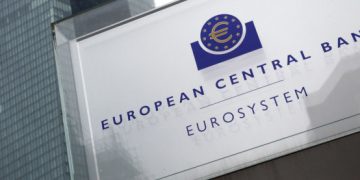 Targa davanti al quartier generale della Banca centrale europea