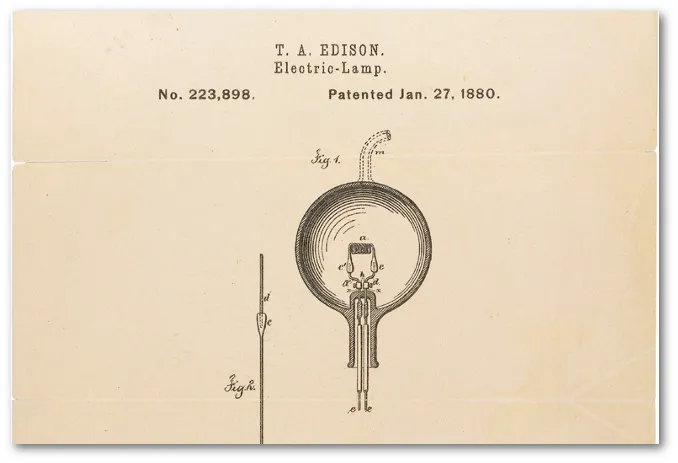 Brevetto della lampadina elettrica di Edison