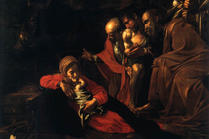 Particolare della Adorazione dei Magi di Caravaggio