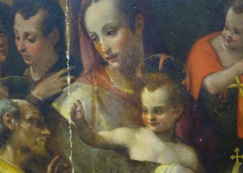 Carlo Portelli, Sacra Famiglia con san Giovannino e due santi adolescenti