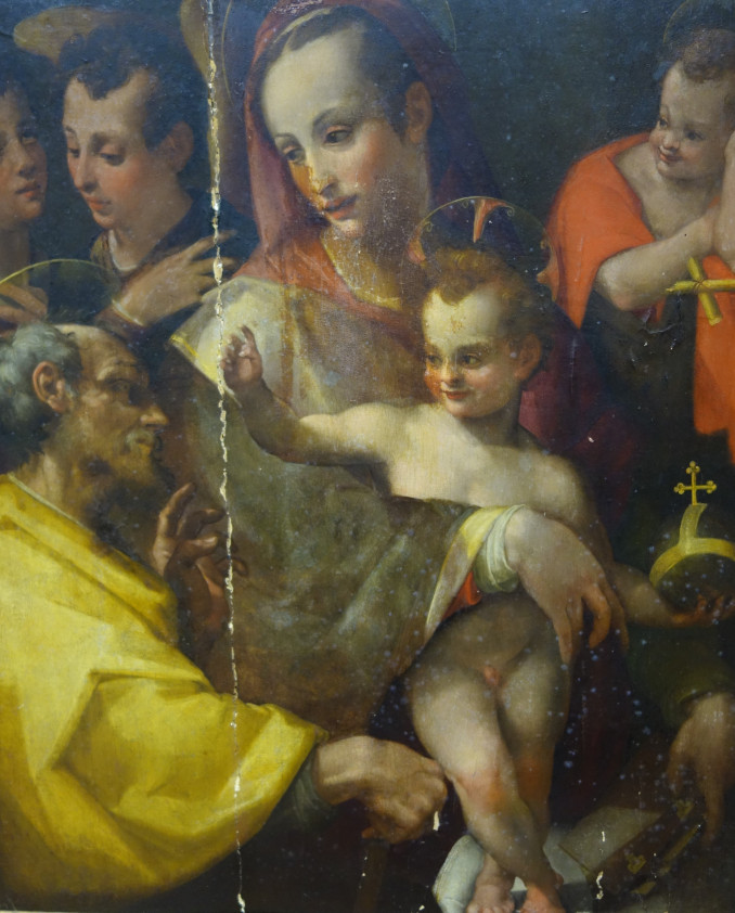 Carlo Portelli, Sacra Famiglia con san Giovannino e due santi adolescenti