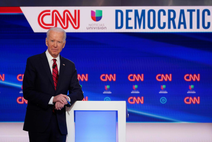 Joe Biden in uno studio della Cnn