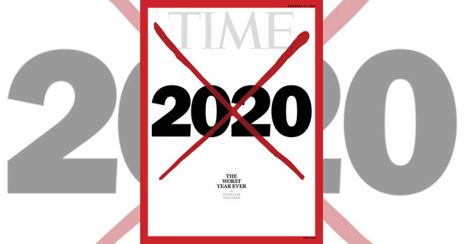 La copertina del Time dedicata al 2020 "anno peggiore di sempre"