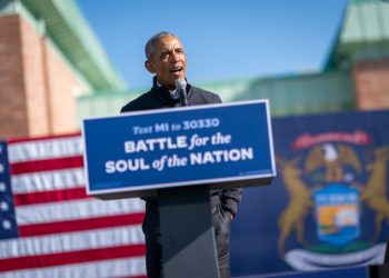 Barack Obama durante un comizio per Joe Biden