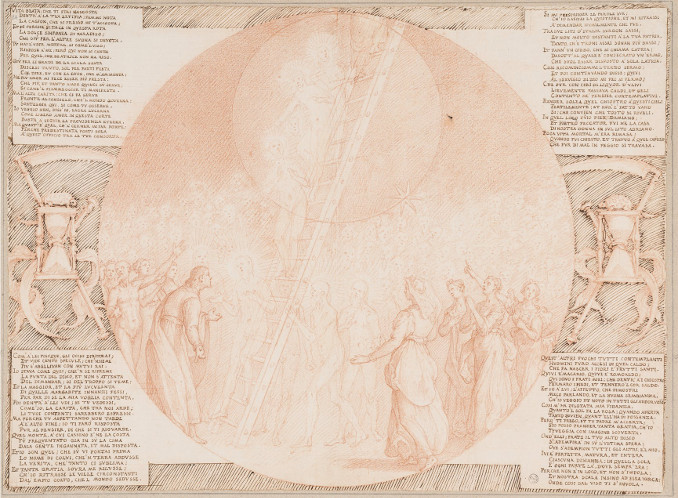 Illustrazione di Federico Zuccari per il Canto XXI del Paradiso di Dante (Settimo Cielo)