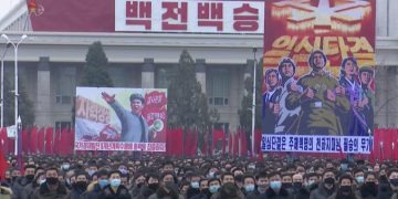 kctv nord corea slogan parata
