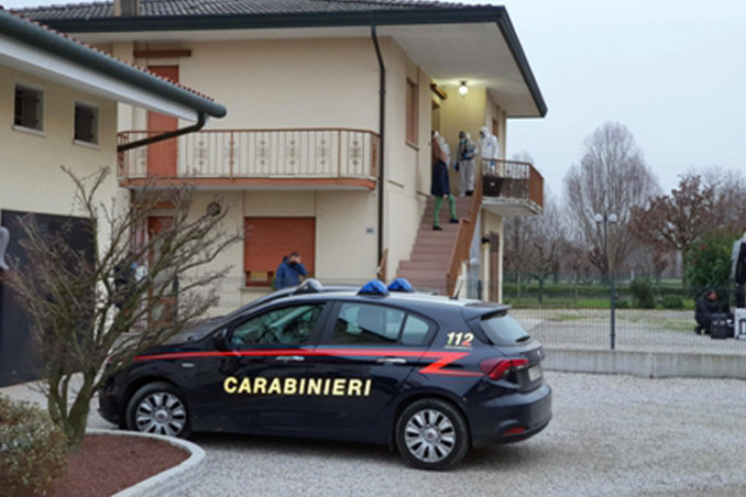 Scena del duplice omicidio a Trebaseleghe nel Padovano