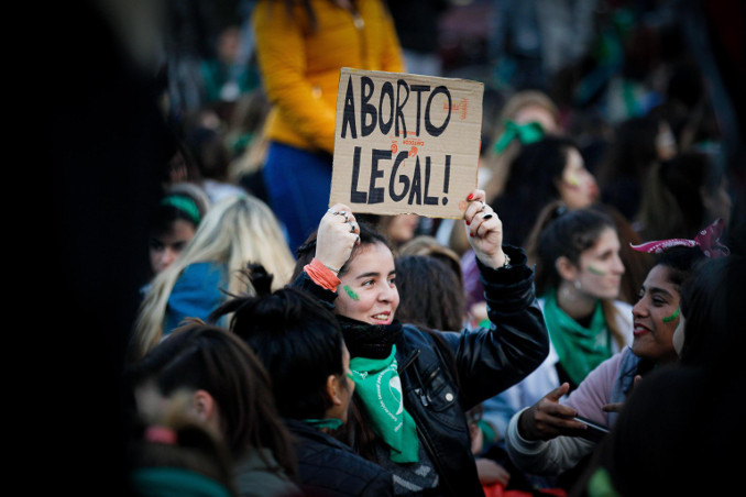 Manifestazione a favore della legalizzazione dell'aborto in Argentina