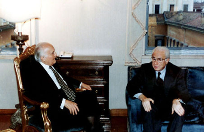 Oscar Luigi Scalfaro e Francesco Cossiga