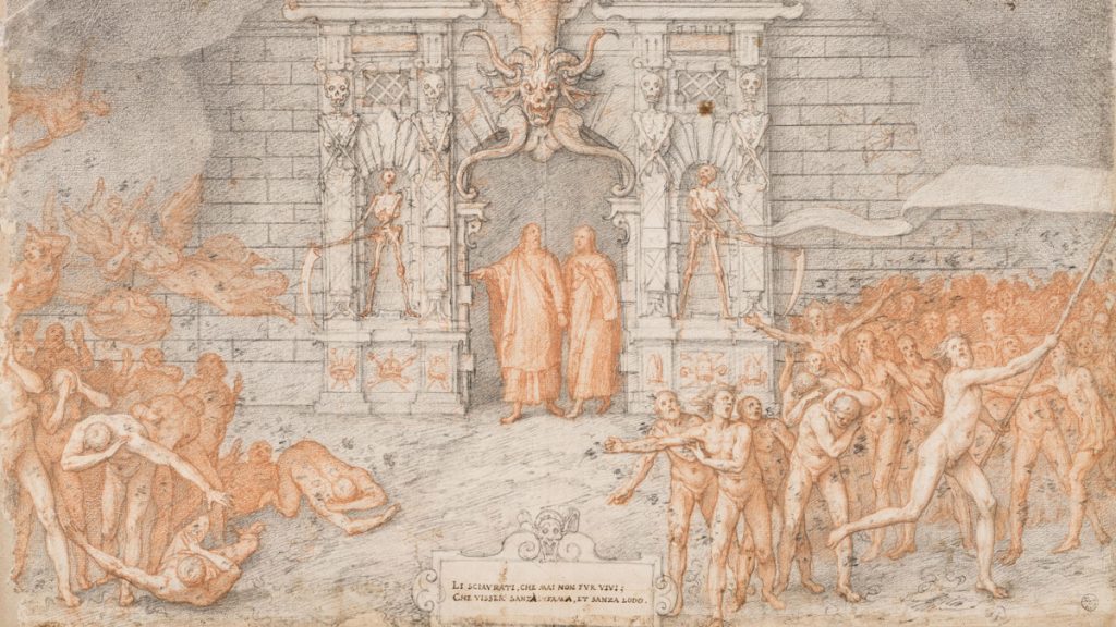 Illustrazione di Federico Zuccari per il Canto III dell'Inferno di Dante Alighieri