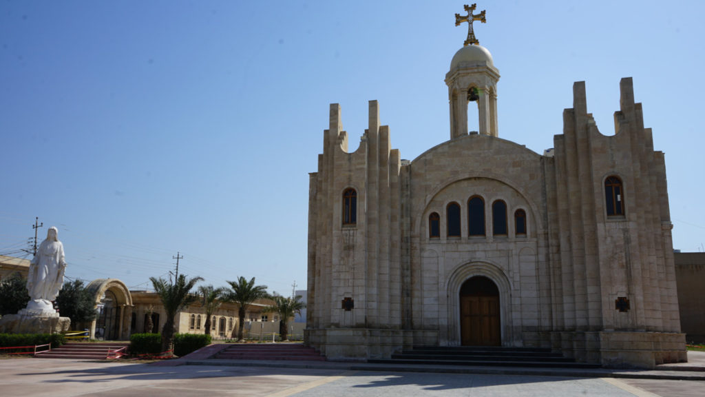 Facciata della chiesa della parrocchia di San Giorgio a Bartella, Iraq