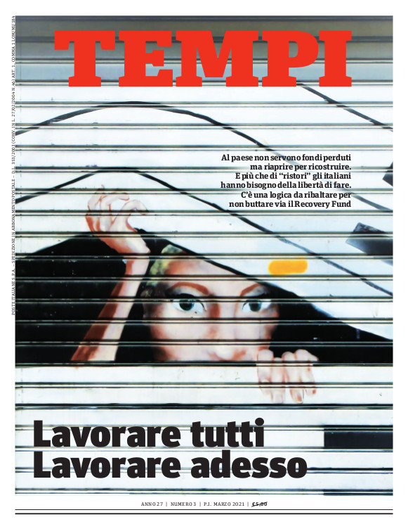 La copertina del numero di marzo 2021 di Tempi