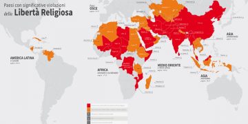 La mappa sulle violazioni della libertà religiosa del XV Rapporto di Acs