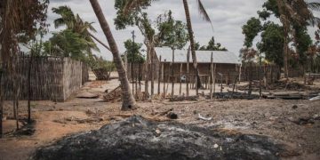 Una città del Mozambico distrutta dalla branca locale dell'Isis (Iscap)