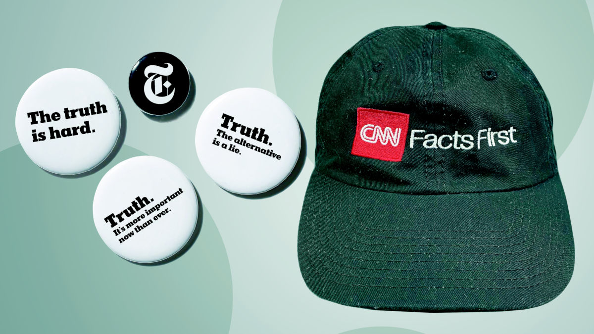 Spillette Truth del New York Times e berretto facts della Cnn