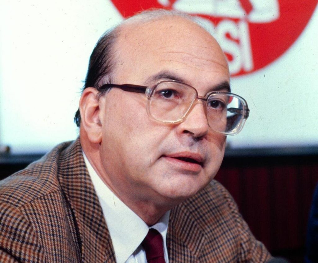 Bettino Craxi, leader del Partito socialista italiano