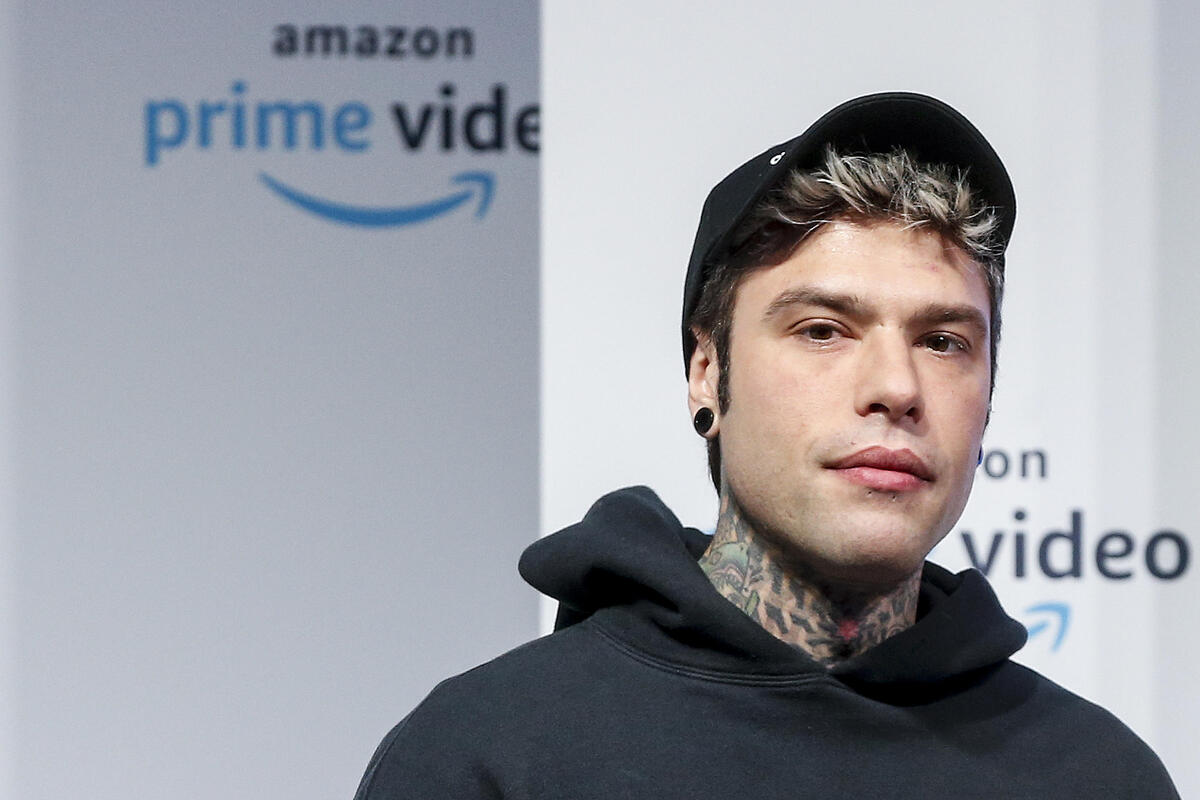 Fedez durante la presentazione delle novità 2020 di Amazon Prime Video