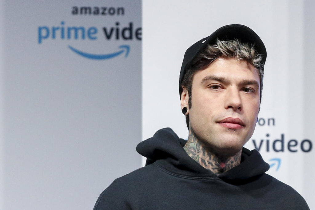Fedez durante la presentazione delle novità 2020 di Amazon Prime Video