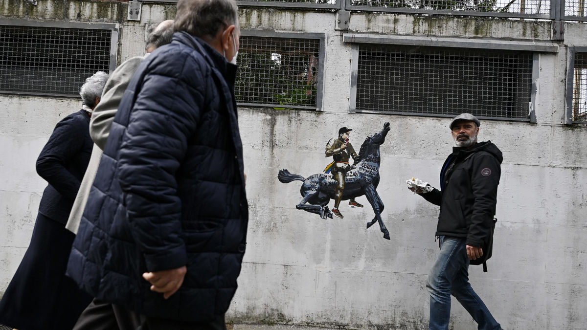 Murale per Fedez a Roma