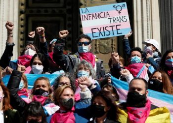 Il collettivo trans Euforia manifesta a Madrid per l'approvazione della Ley Trns
