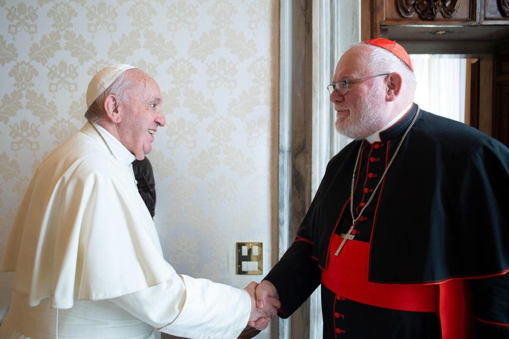 Papa Francesco con il cardinale Reinhard Marx