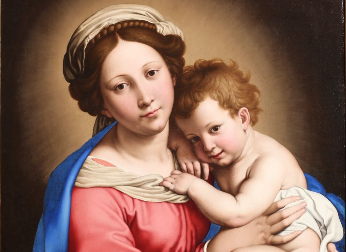 Madonna col Bambino di Giovanni Battista Salvi (1609-1685), detto il Sassoferrato