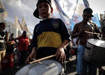 Manifestazione a Buenos Aires, capitale dell'Argentina, a favore della patrimoniale