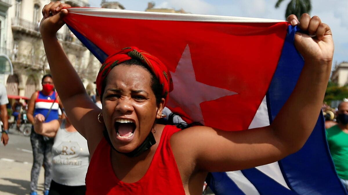 Cuba, le proteste dell’11 luglio 2021 a L’Avana contro la dittatura