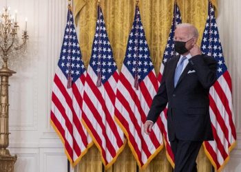 Il presidente americano Joe Biden arriva alla Casa Bianca per fare un discorso sulla situazione in Afghanistan