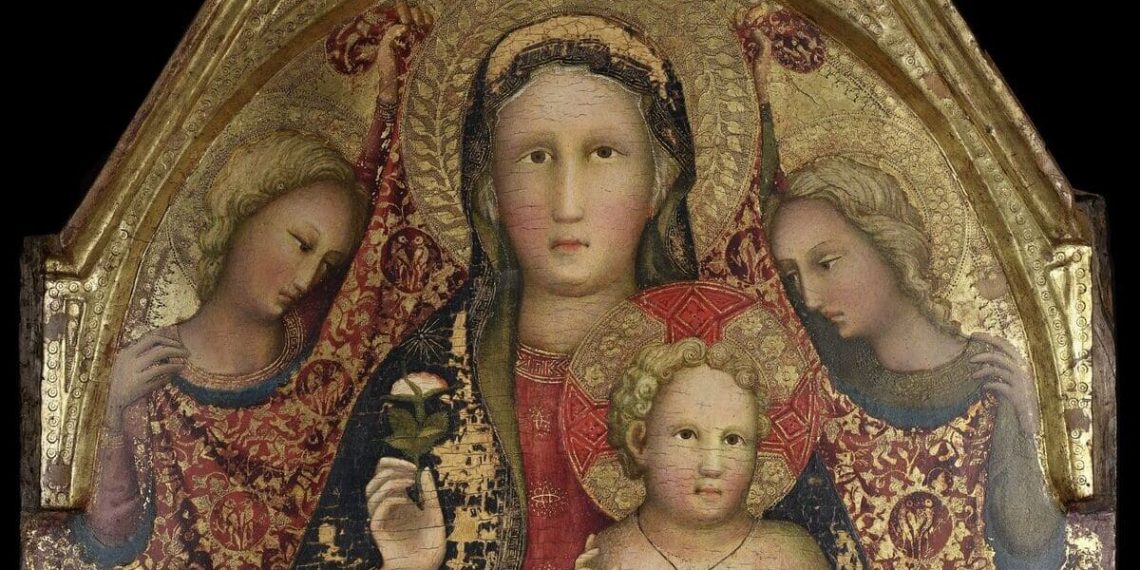 Madonna in trono con il Bambino e gli angeli esposta a Spoleto