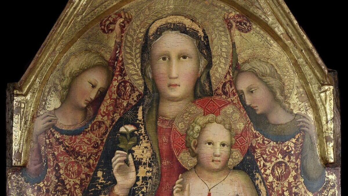 Madonna in trono con il Bambino e gli angeli esposta a Spoleto