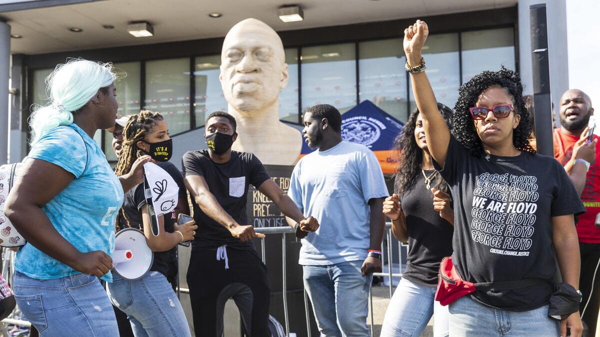 Protesta contro il razzismo di Blm negli Stati Uniti