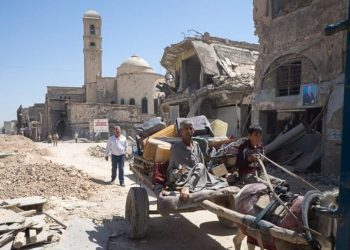 La chiesa Nostra Signora dell'Ora danneggiata a Mosul, in Iraq