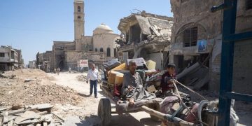 La chiesa Nostra Signora dell'Ora danneggiata a Mosul, in Iraq