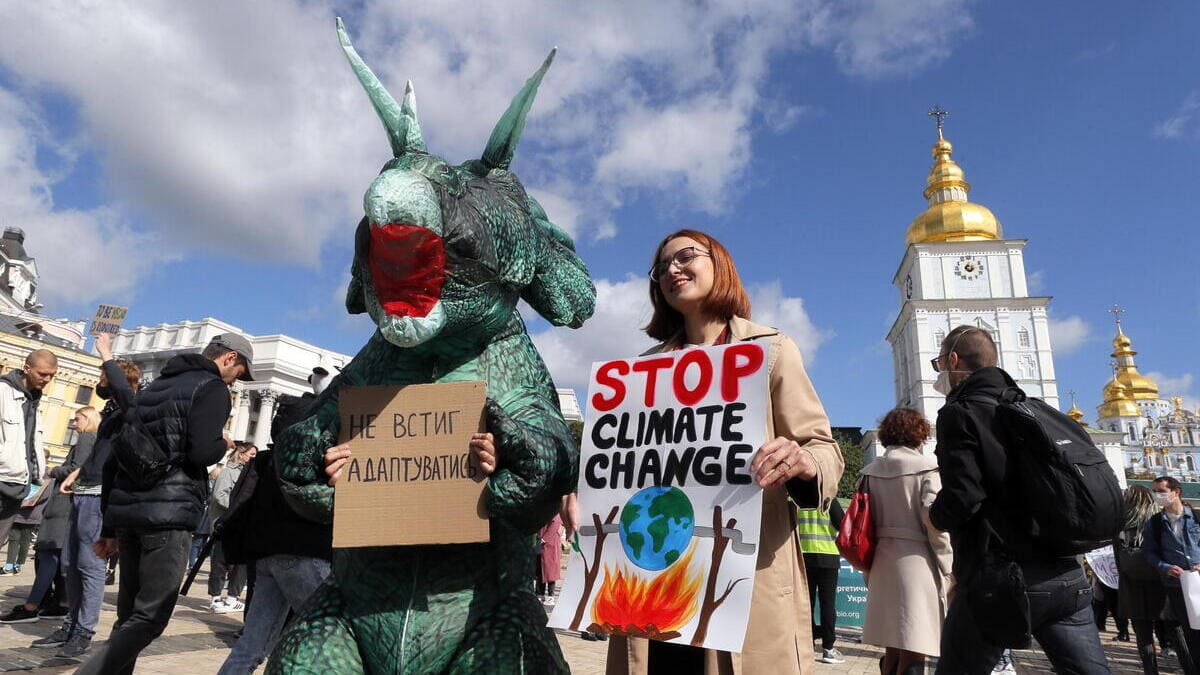 Protesta in Ucraina per il clima in vista della Cop26