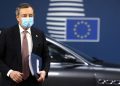 Mario Draghi arriva a Bruxelles per il Consiglio europeo