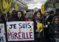 Una manifestazione in Francia, nel 2018, dopo l'assassinio di Mireille Knoll (foto Ansa)