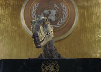 Frankie il dinosauro nel nuovo filmato dell'Onu sul clima
