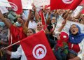 Manifestazione a favore del presidente Saied in Tunisia