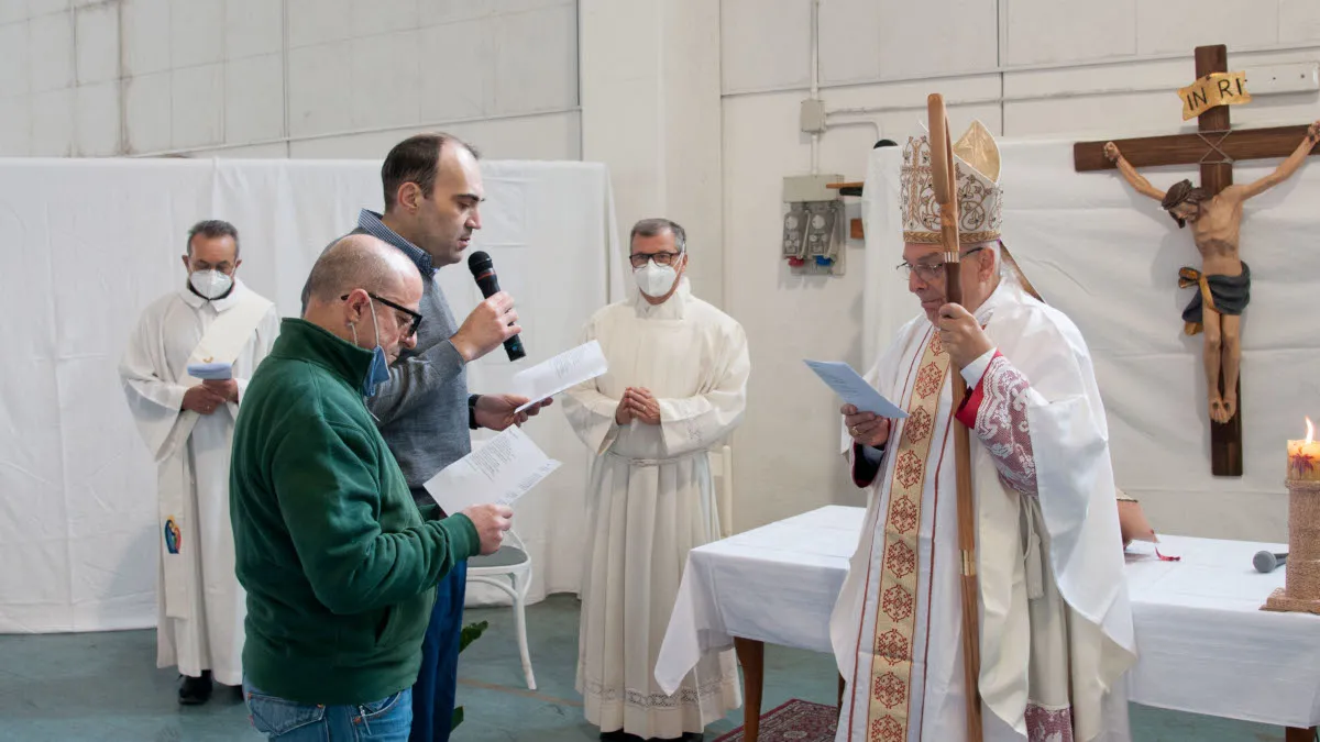 Alessio Alberici pronuncia i voti nel carcere di Reggio Emilia