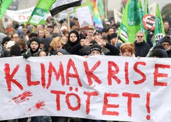 Manifestazione contro il cambiamento climatico a Datteln, in Germania