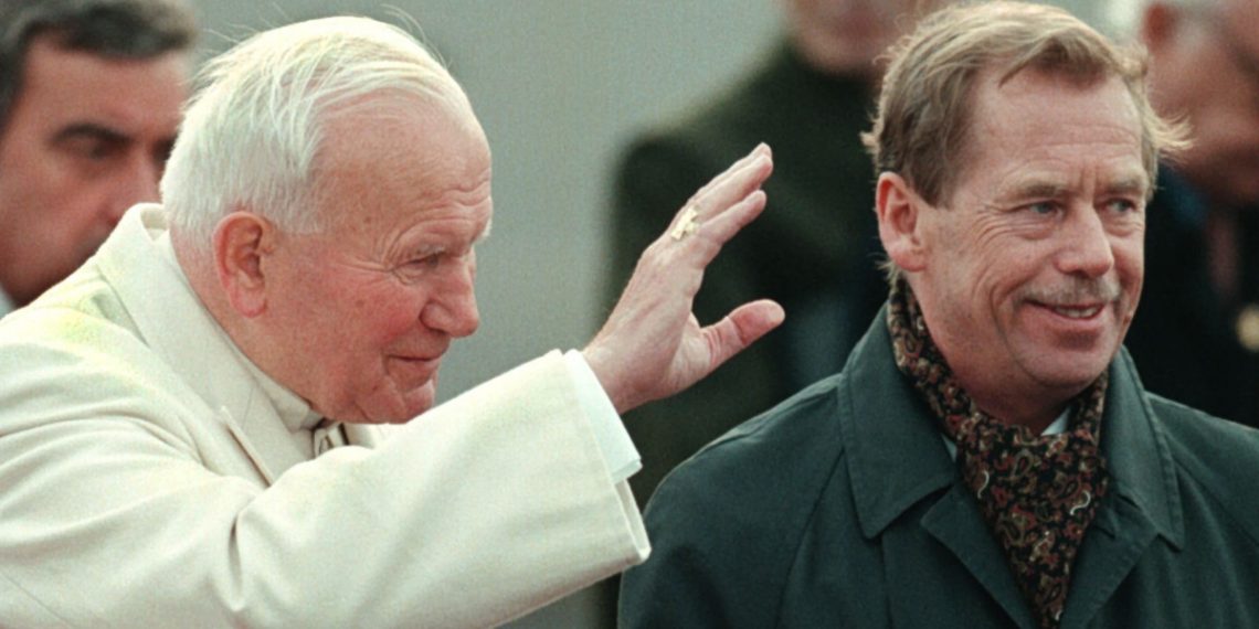Giovanni Paolo II con Václav Havel