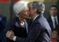 Christine Lagarde e Mario Draghi (foto Ansa)